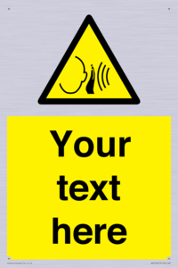 Custom warning sudden loud noise